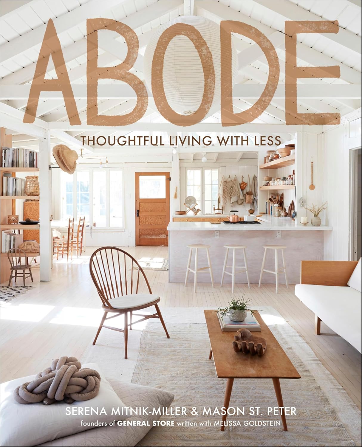 Serena Mitnik-Miller Abode Thoughtful Living With Less book front cover design.