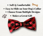 The Bold Bow Tie premium cotton linen textured dog wedding accessory