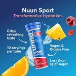 Nuun hydration tablets packaging and tubes