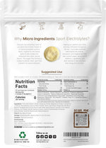 Micro Ingredients sport hydration supplement nutrition facts label