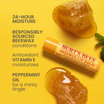 Burt's Bees lip balm tubes side angle display