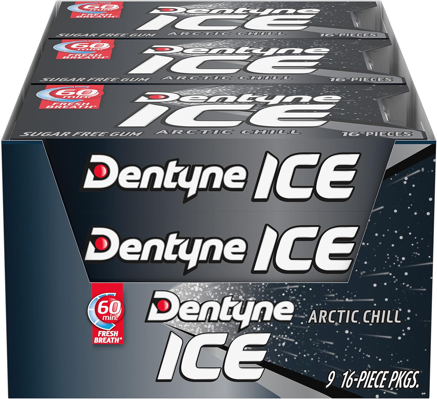 Dentyne Ice Arctic Chill chewing gum front view