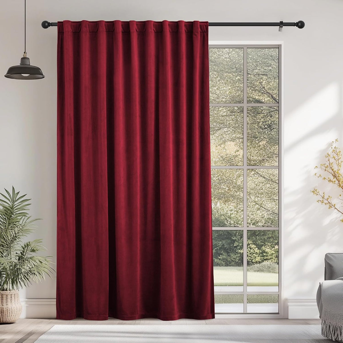 Navy Blue Blackout Curtains for Bedroom W52 x L96 inches 1 Panel | Premium Luxury Fabric, Vintage Style, Thermal Insulated Privacy Protect Velvet Drapes for Bedroom, Living Room, Sliding Door - Image 11