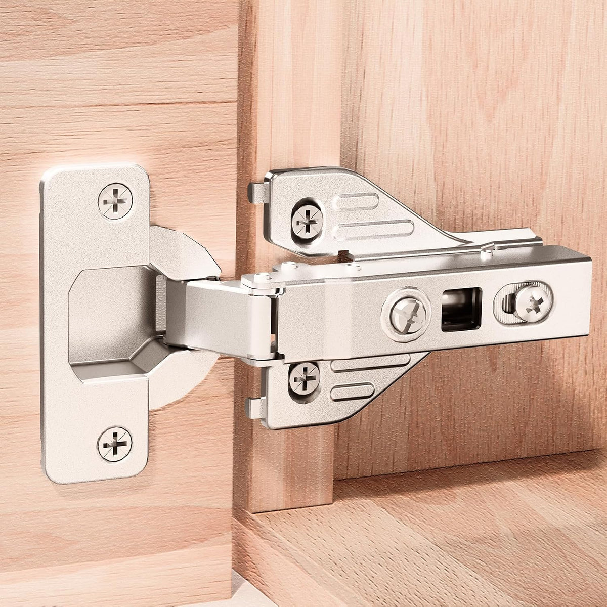 Luokim nickel plated steel cabinet hinges cup view