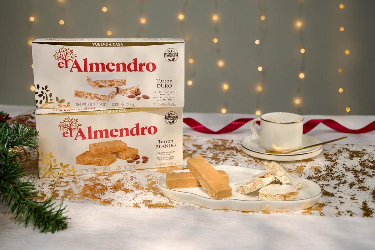 Gourmet El Almendro sweet dessert bar displaying ingredients list