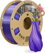 OVERTURE Silk PLA Filament silk purple spool front view