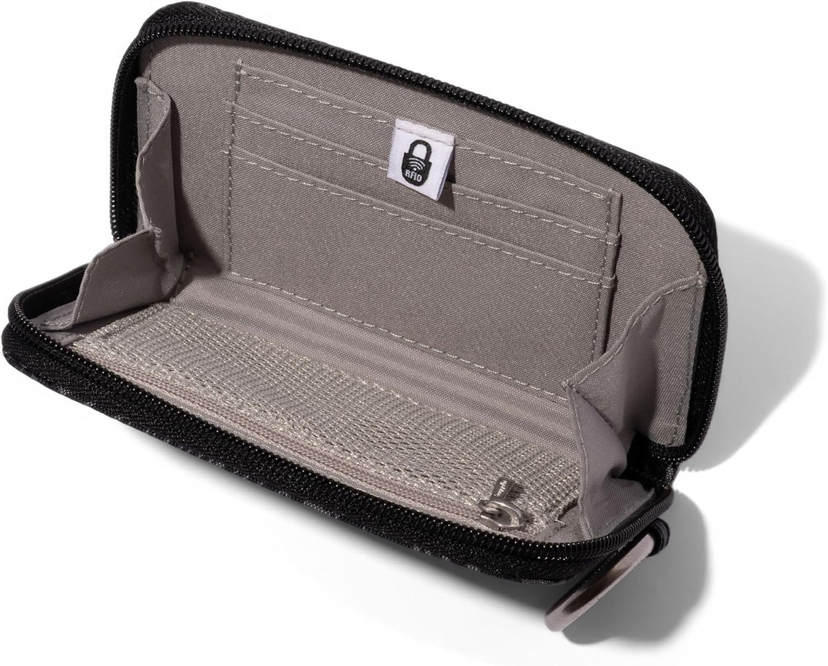 Baggallini Deluxe Card Case back view water resistant fabric