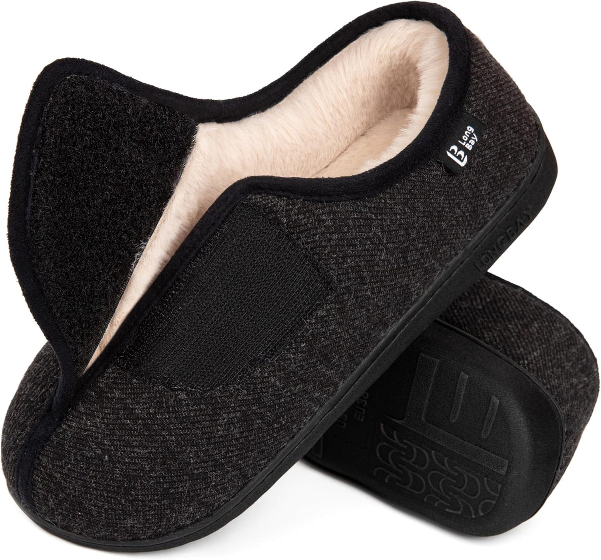LongBay women's adjustable slippers front view house shoes
