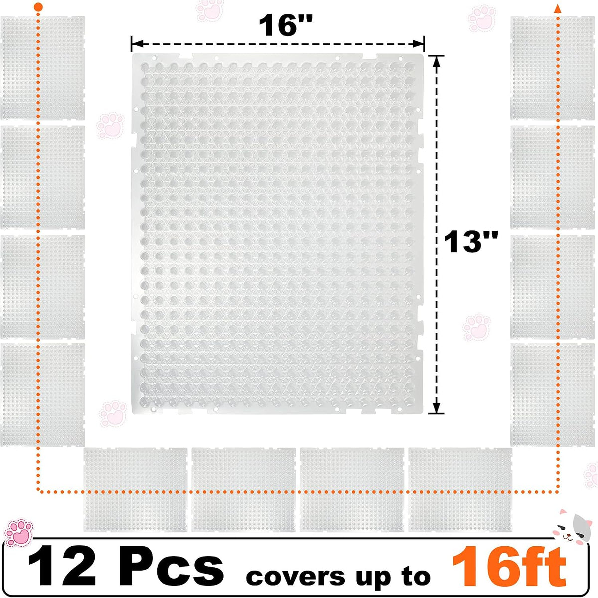 Garden usage of Nuanchu cat repellent spike mats