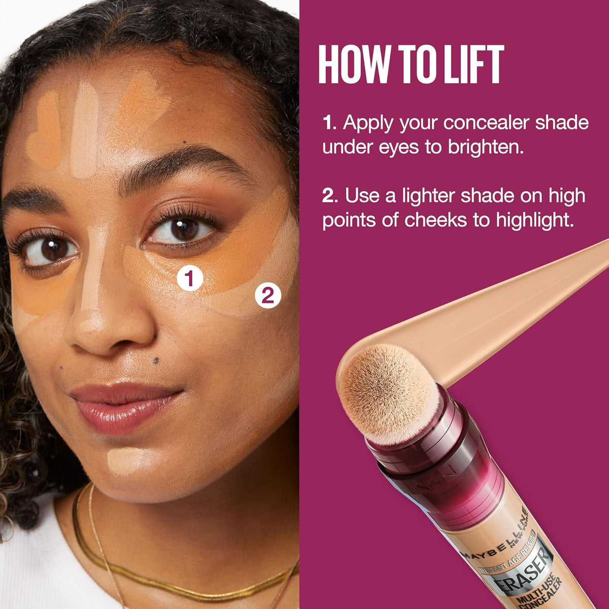 Maybelline Instant Age Rewind Eraser concealer for dark circles and contouring