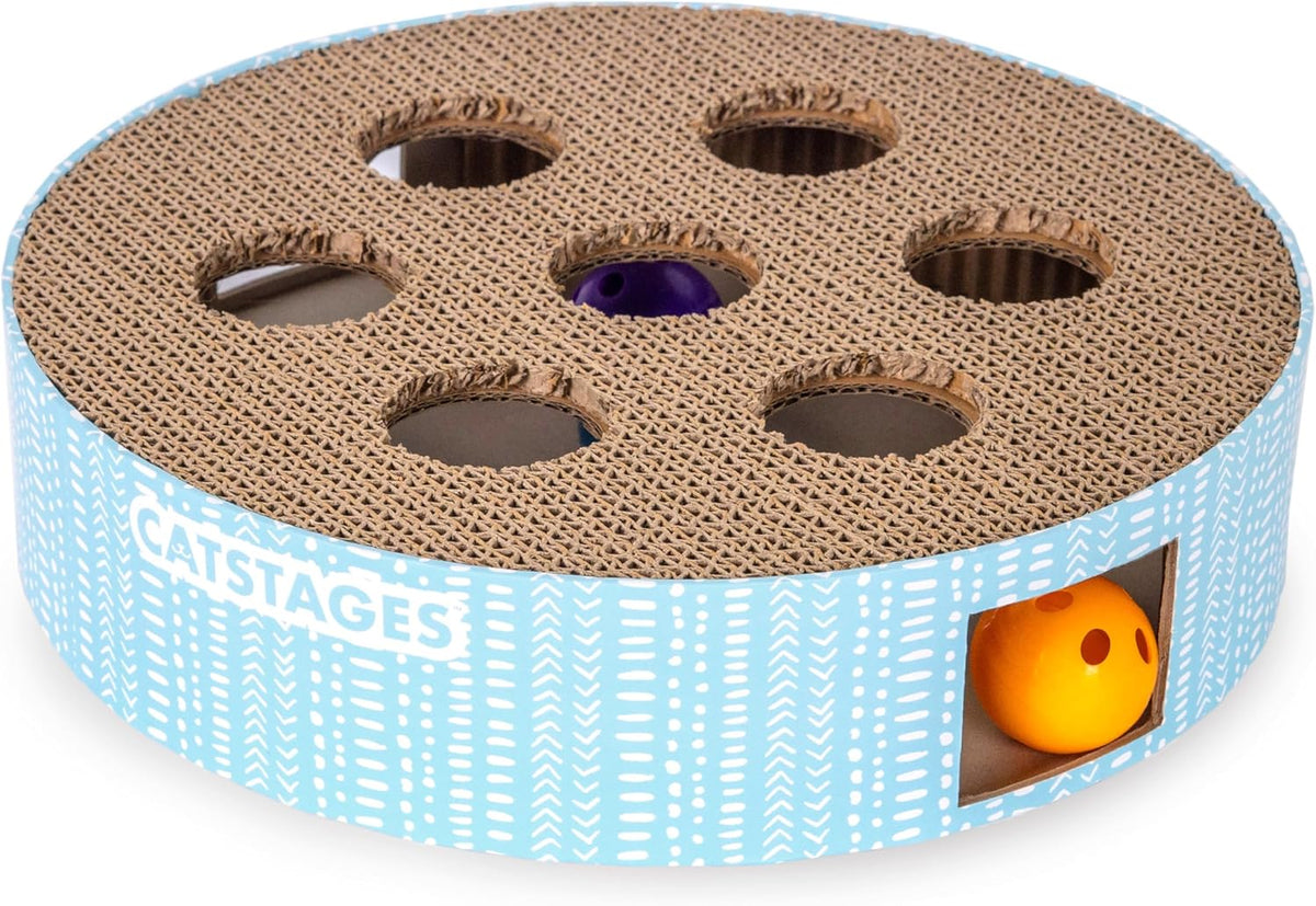 Catstages Scratch N' Hunt Interactive Cat Puzzle Toy with Scratcher Corrugate for Nail Care, Engages Hunting Instincts - Image 12