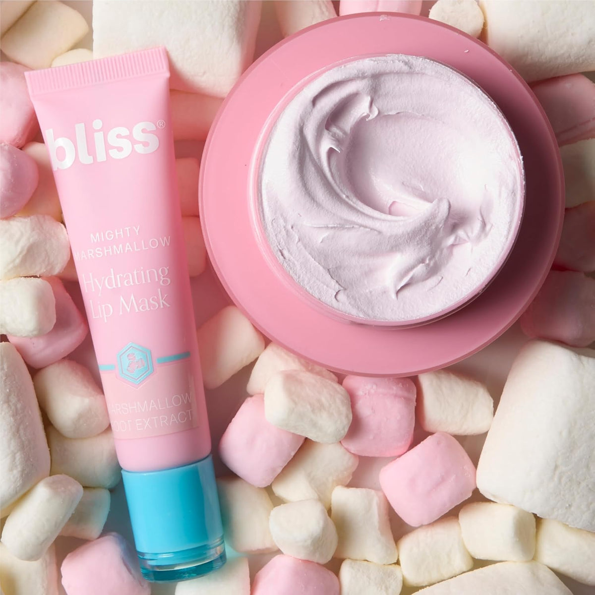 Bliss non sticky glossy lip mask applied as an overnight conditioning balm