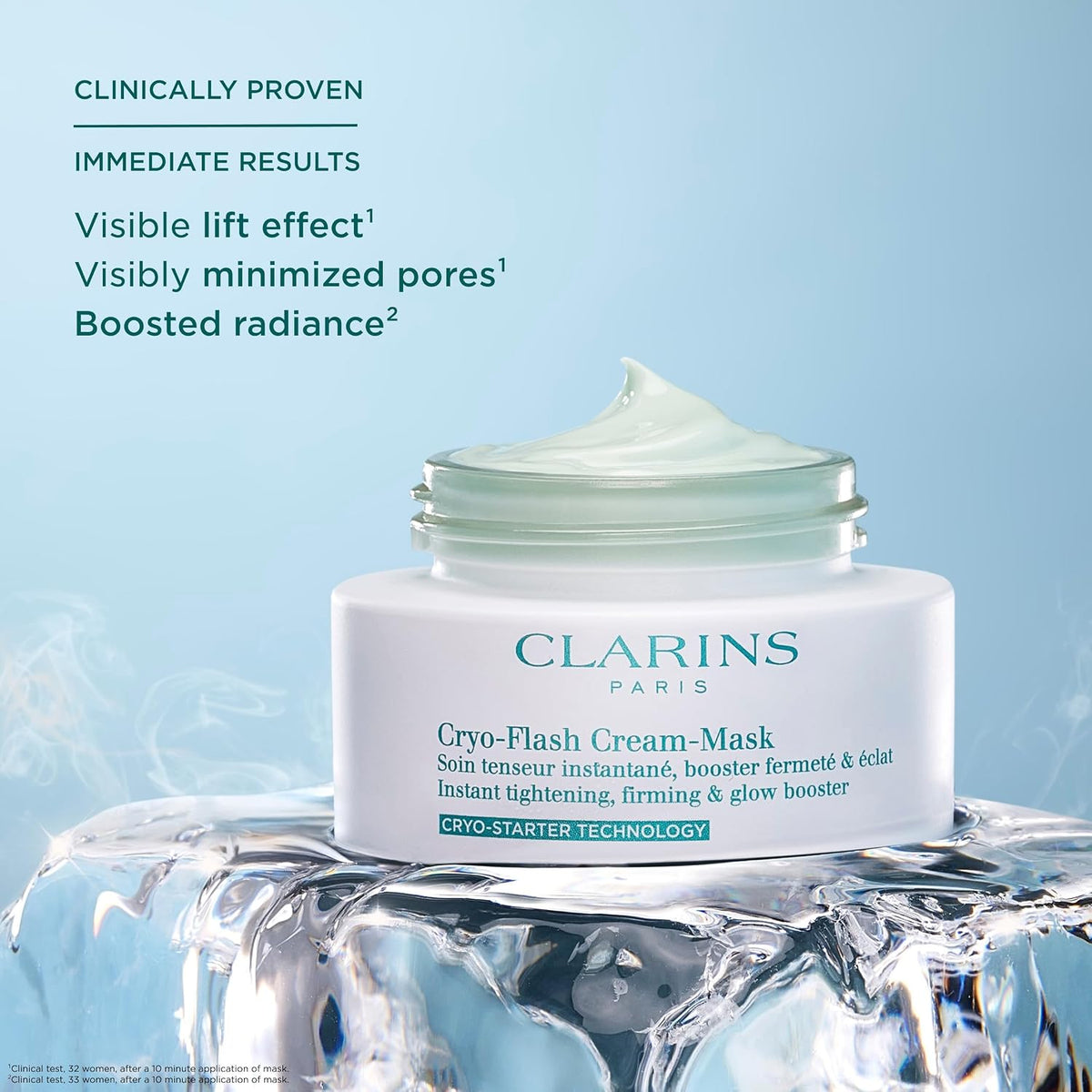 Clarins Cryo-Flash Face Mask texture and gel cream consistency