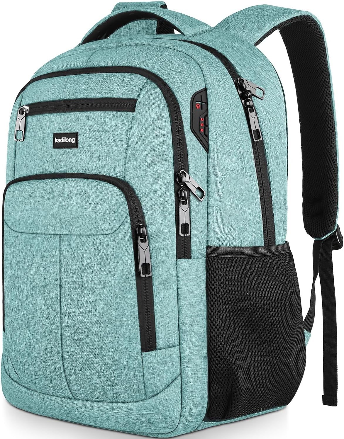 kadilong School Backpacks for Men Teen Boys,Laptop Backpack College Bookbag Computer Bag for Work Business Middle High School with USB Port Fits 15.6 Inch Laptop - Image 9