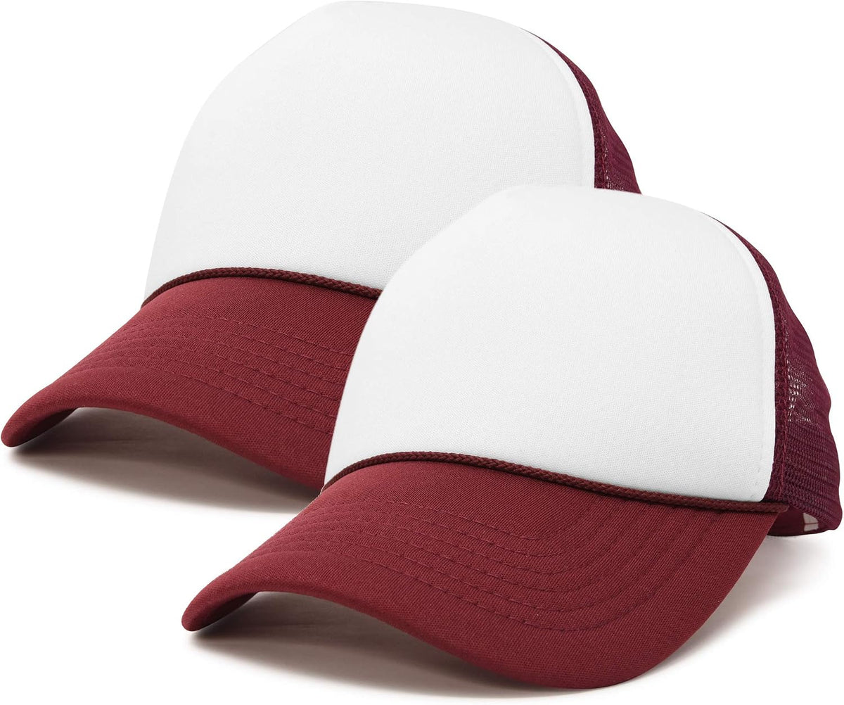 DALIX Two Tone Blank Trucker Hats Caps (2 for 1) - Image 9