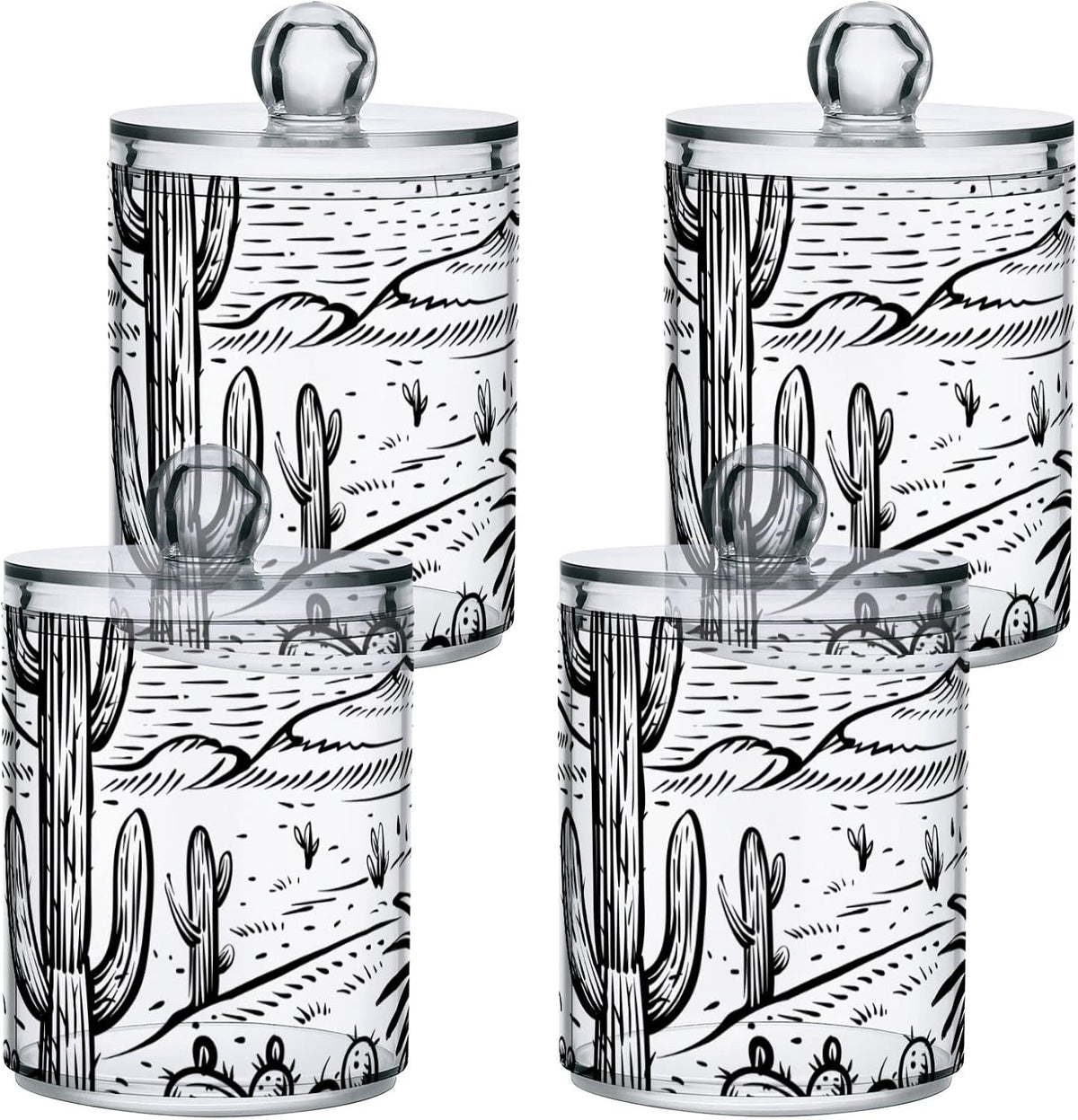 Wellday 14 ounce qtip holder dispenser with lid lifestyle view