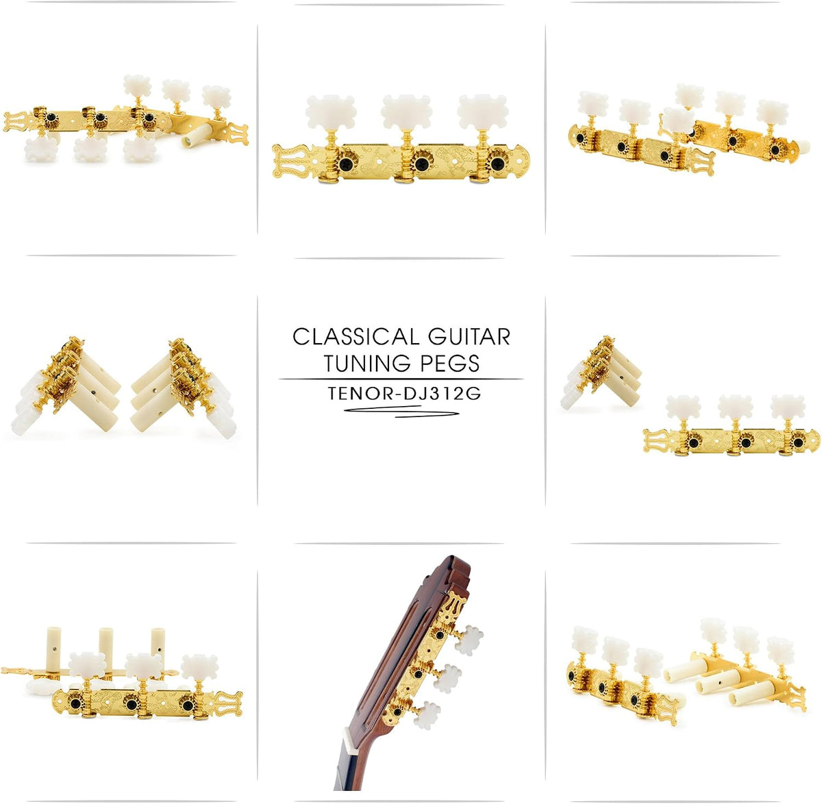 Tenor DJ312G guitar hardware packaging and parts