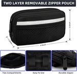 Adjustable buckle mechanism on the thick lumbar support belt fitting twenty-seven to fifty-five inches.