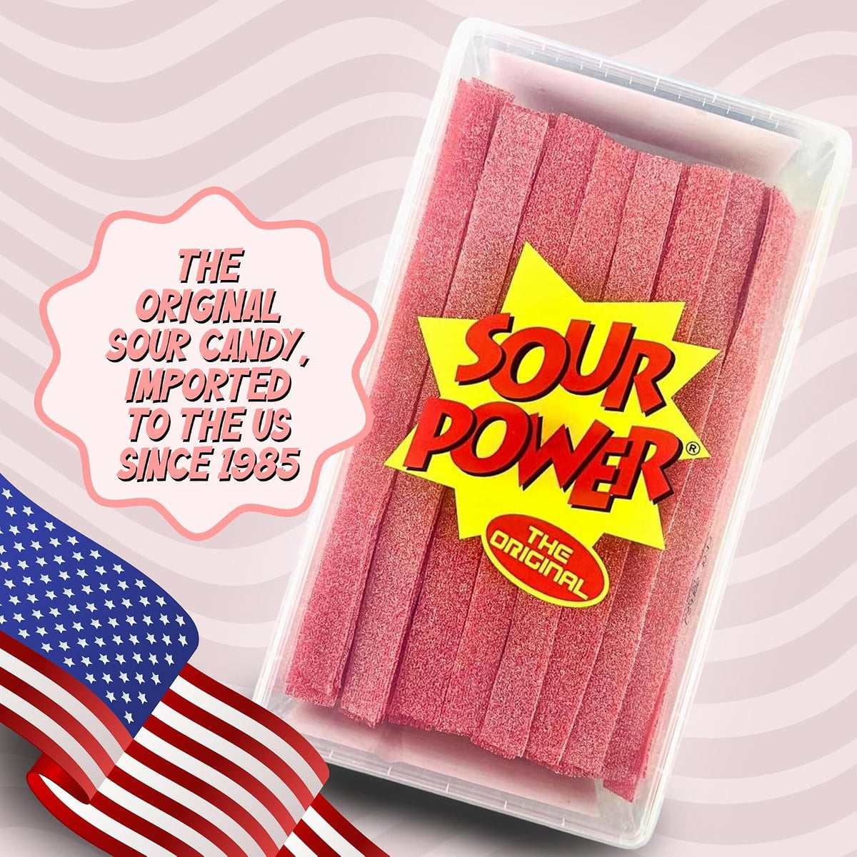 Sour Power Strawberry Candy Belts, 2.5 lb Bulk Tub Resealable, Vegan Strawberry Sour Belts Candy Since 1985, Soft Chewy Sweet Tart, Non-GMO Gelatin Free, Bubble Wrapped and Boxed for Shipping - Image 9