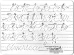 Teacher Created Resources School Rite Uppercase Cursive Template front view educational stencil