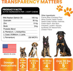 Grateful Pawz USA imported premium dog vitamins jar showcasing the chicken flavor label.