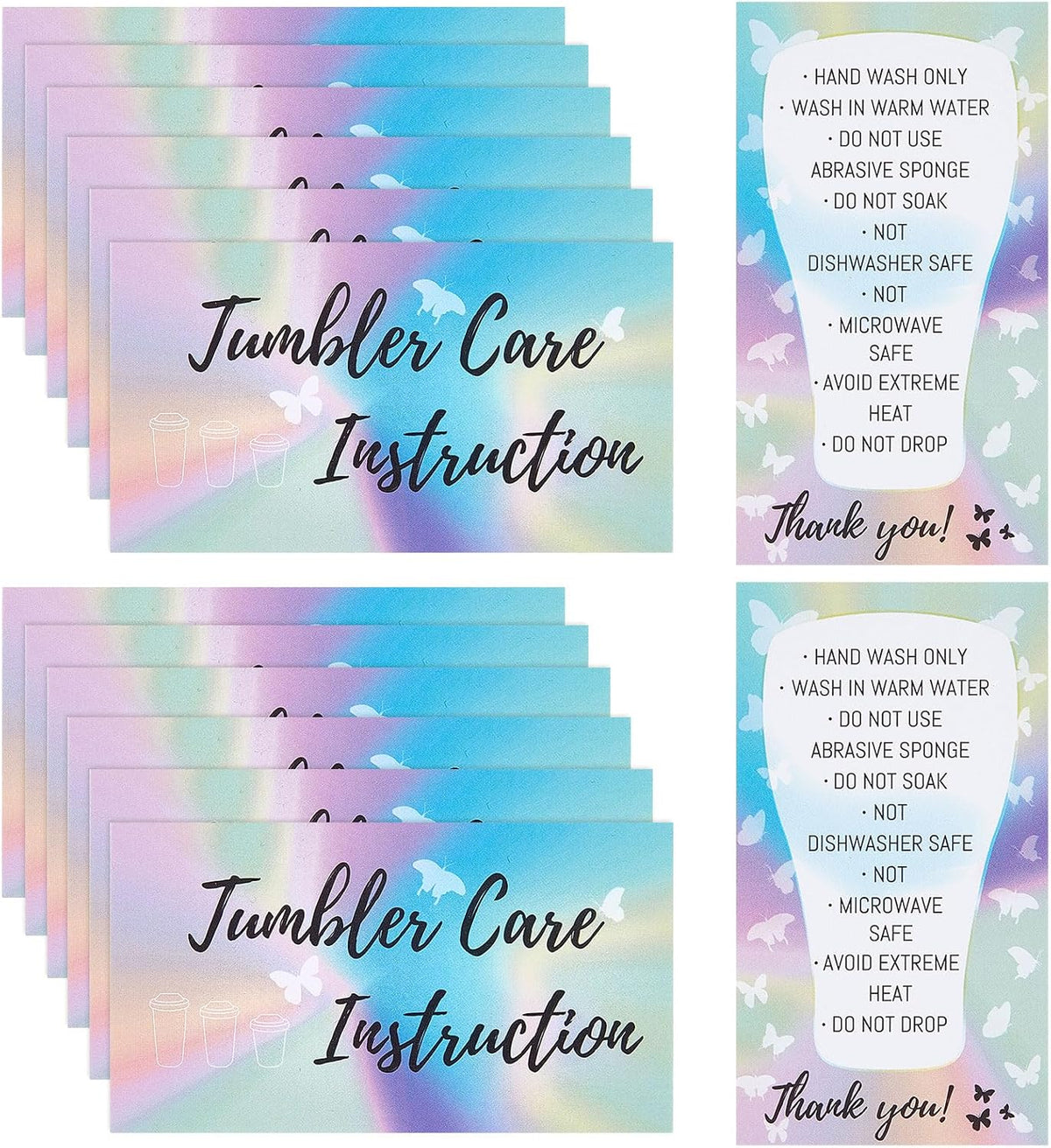 Pligreat 120 pack tumbler direction cards full set
