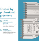German engineered Wahl 5 in 1 pet blade packaging layout