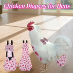Magnoloran chicken outfits illustrating the elastic strap structure for secure fit