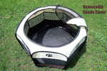 Gommle small dog and cat playpen showing mesh ventilation windows