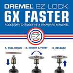 Dremel EZ456B 12 pieces cutting wheels back panel details