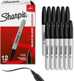 Sharpie permanent markers fine point black front view packaging