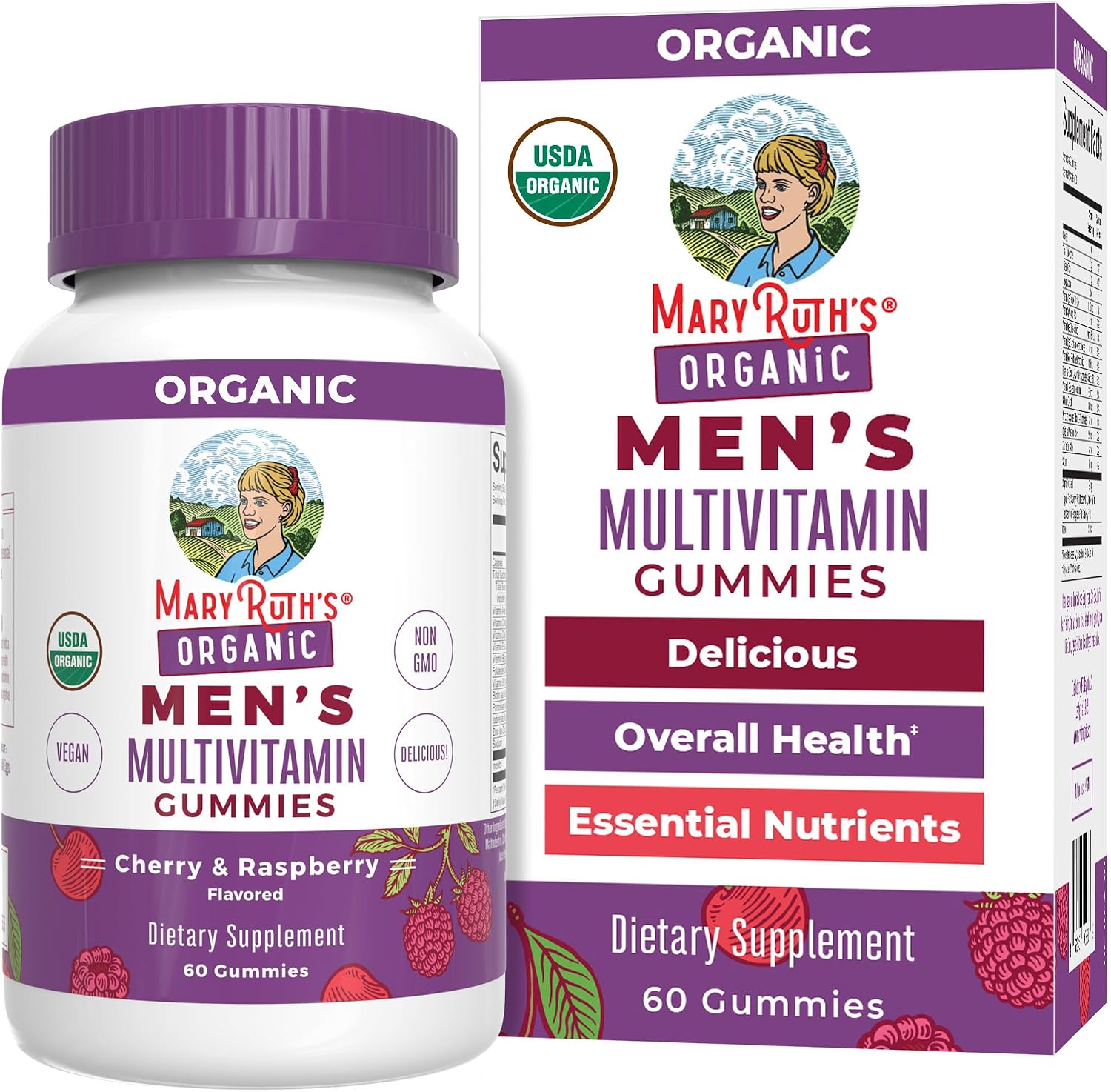 MaryRuth Organics Men's Multivitamin Gummies front view bottle buy online