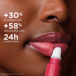 Clarins hydrating lip gloss texture swatch on skin