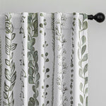 Boho Curtains for Living Room Light Filtering Privacy Protection Cotton Curtains 84 Inch Length 2 Panels Bohemian Linen Style Back Tab Window Leaf Print Classical Drapes for Dining Room - Image 13