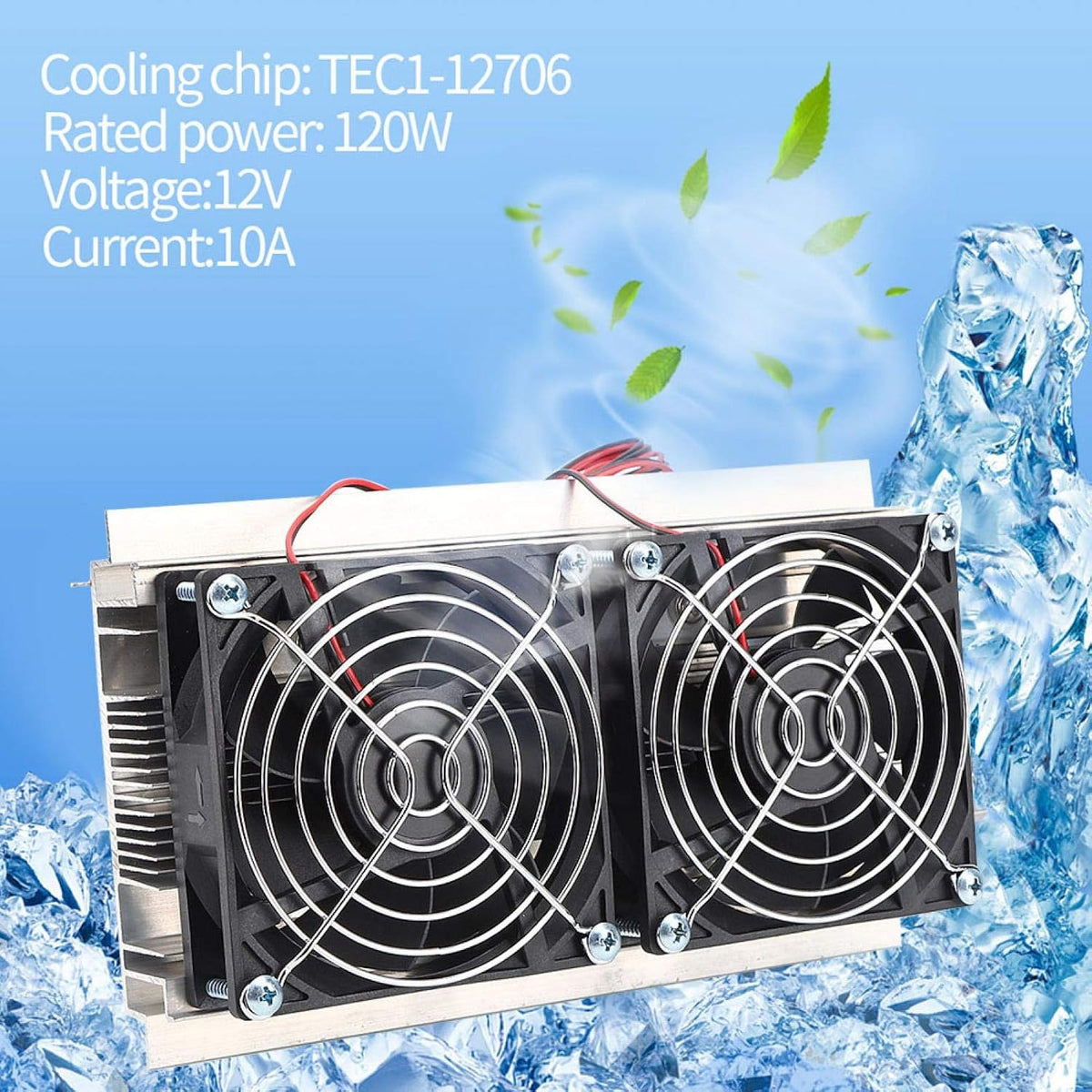 Vbestlife thermoelectric Peltier cooling system dual fan setup