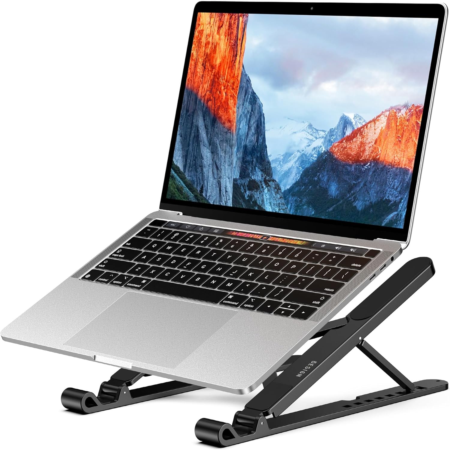BESIGN LS01 Pro ergonomic laptop stand front view adjustable plastic riser for desk setup