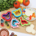 MUYIYAMEI Sandwich Cutter and Sealer set, 4 Bread Sandwich Sealer Pancake Maker DIY Children's Cookie Cutter Bento Box, Mouse head, Dinosaur, Bear head, Horse head, Cookie Cutter Mold. - Image 3