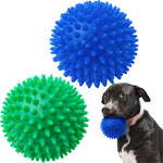 SHARLOVY Squeaky Balls for Pet Small Puppy, 6 Pack TPR Fetch Spike Balls for Dogs, Rubber 6 Pack Bright Colors Chew Teething Dog Toys, for Clean Teeth and Training, for Puppy Chew and Teething - Image 12