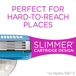 Schick Hydro Silk women razor pivoting head close up