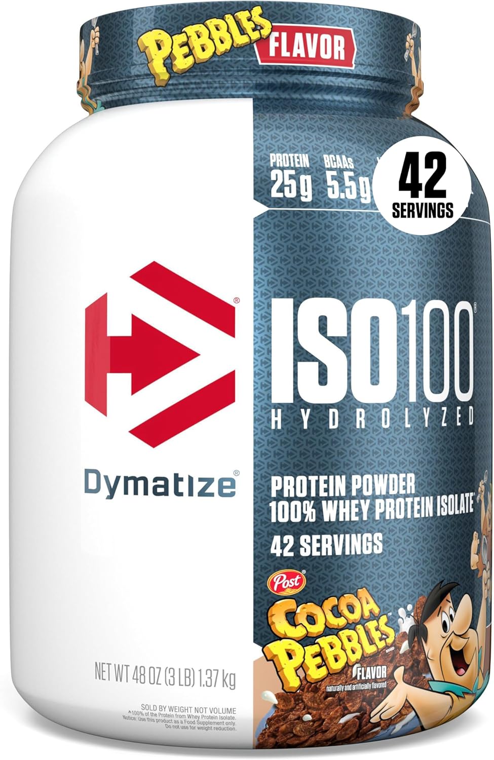 Dymatize ISO100 Hydrolyzed Whey Protein Isolate Cocoa Pebbles front view