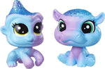 Littlest Pet Shop Indiglow Apley and Cerulean Sparkle front view toy figures