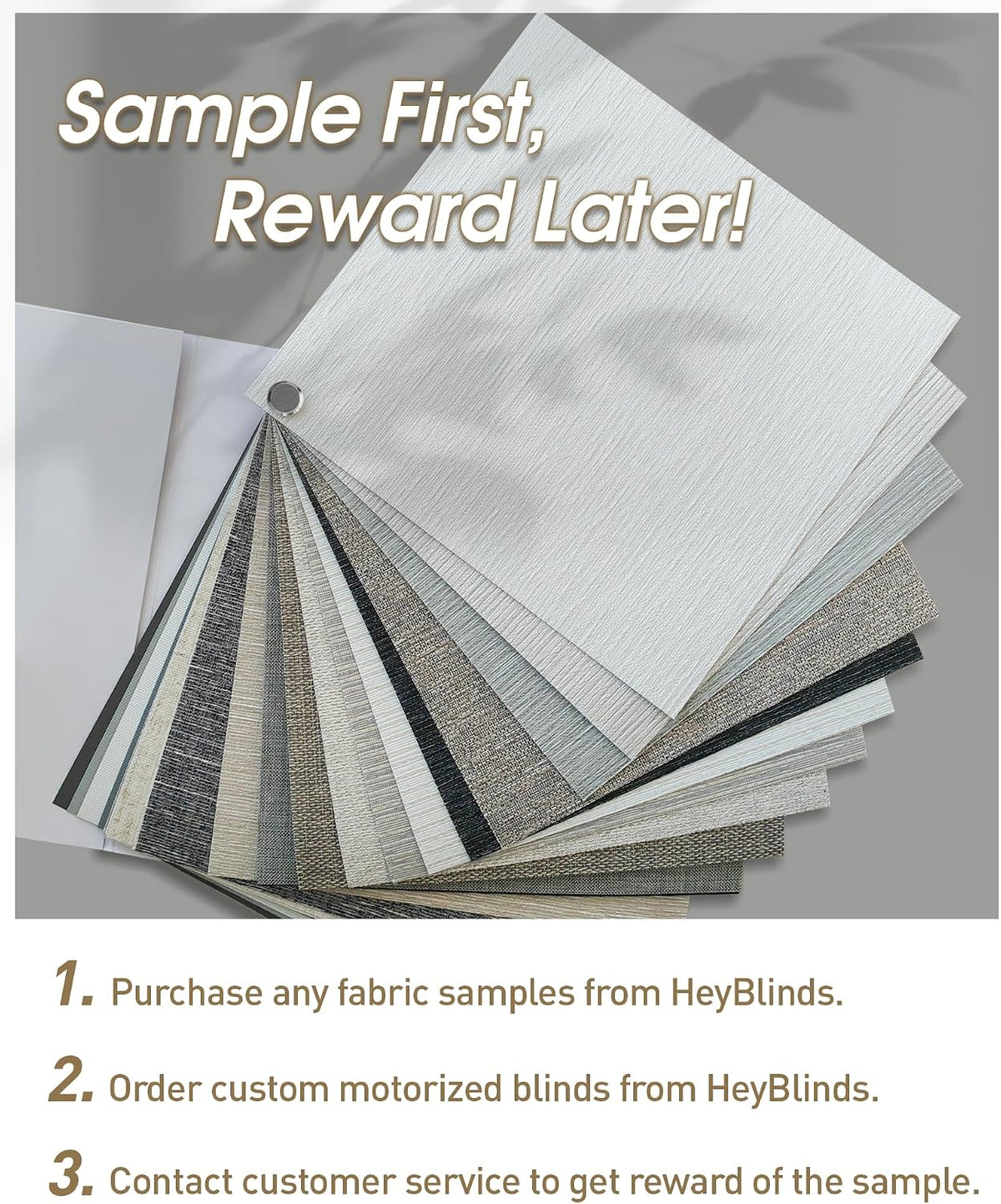Close-up of textured white and neutral color fabric swatches
