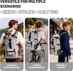TOPDADA dog travel rucksack with thick padded waist belt and reflective safety details