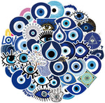 Funstersin evil eyes sticker pack front view showing assorted designs