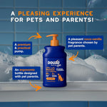 Fluffy clean dog after using Douxo sulfate free pet shampoo
