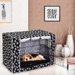 Machine washable dog crate blanket flat layout view demonstrating thick stain resistant material structure