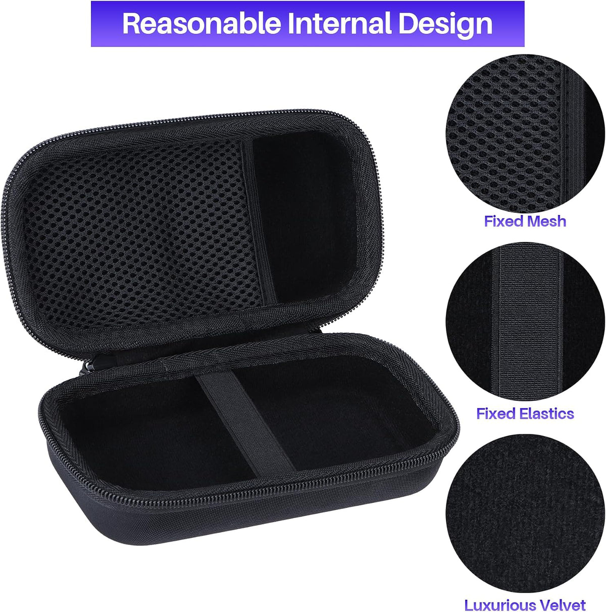 Lebakort carry case featuring secure elastic strap holding device