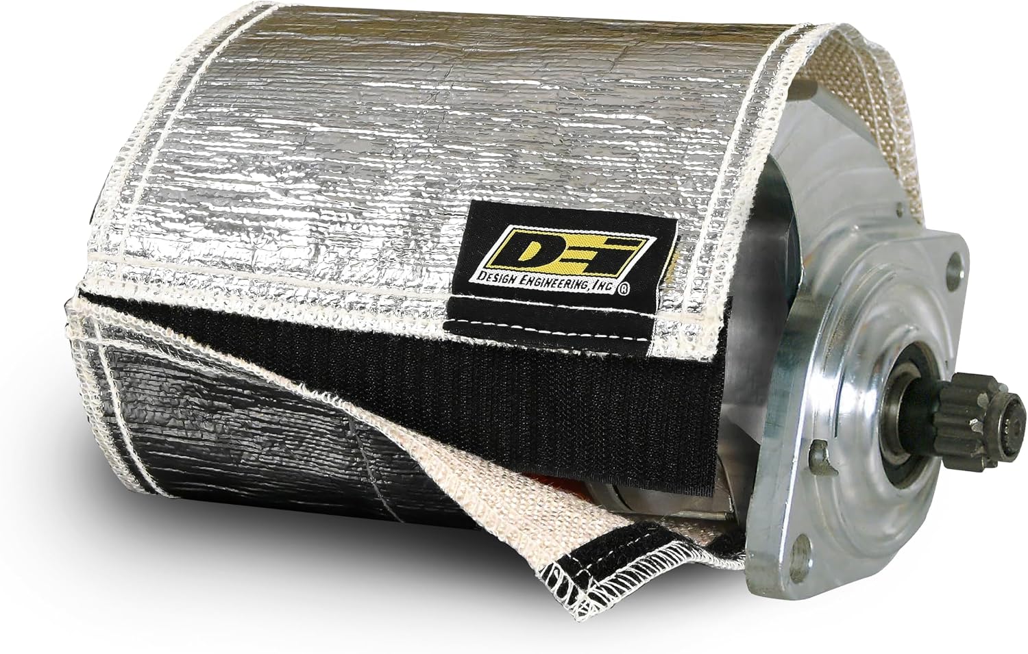 Design Engineering mini versa shield starter heat shield wrap front view
