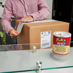 Flex Seal Super Wide white duct tape roll dimensions display