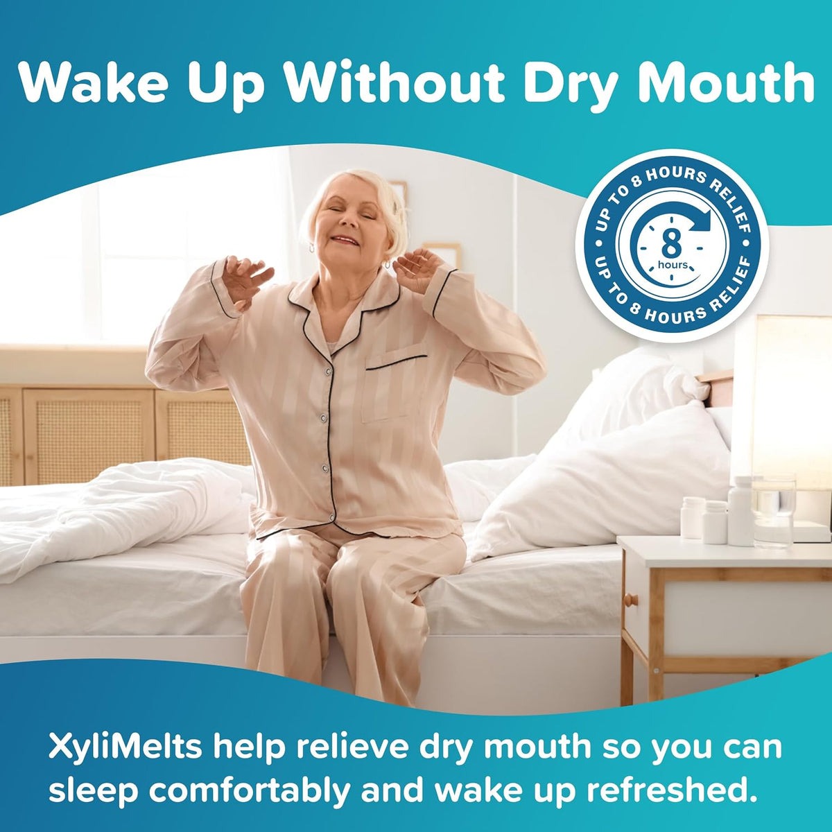 XyliMelts dry mouth relief product box angled shot